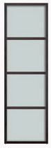 Custom aluminum closet door with three dividers